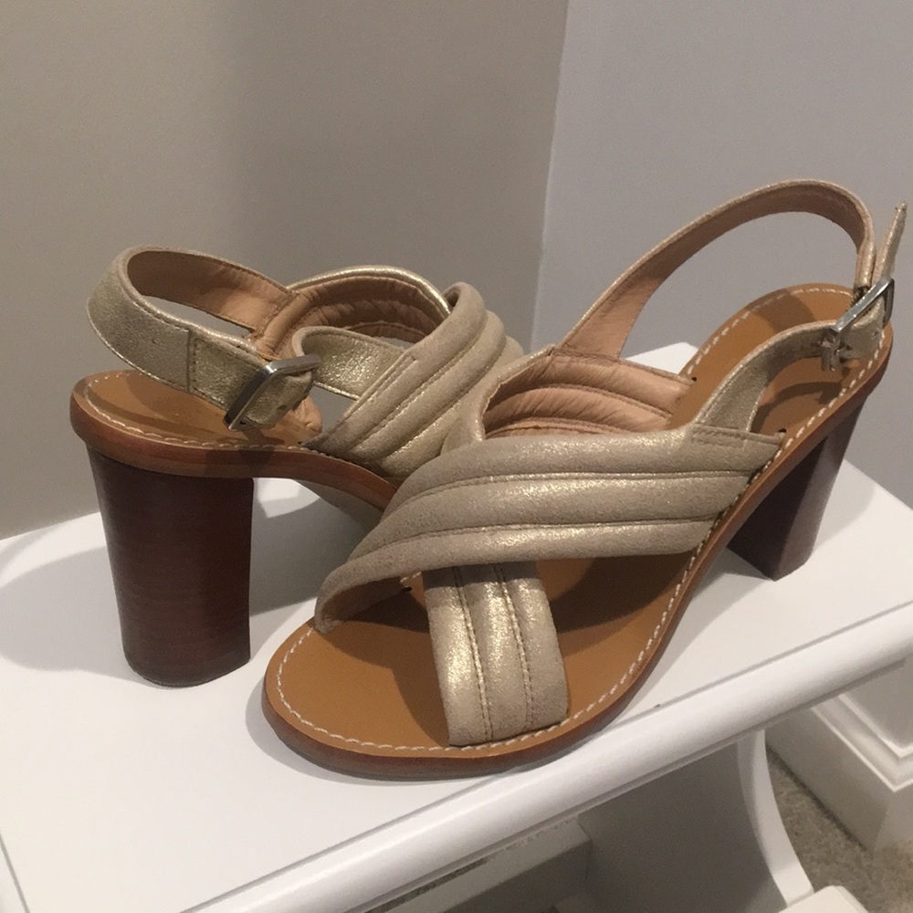 J. Crew gold heels
